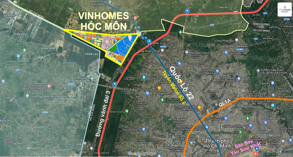 Hạ tầng vùng Tây Bắc quanh nhà phố Vinhome Hóc Môn