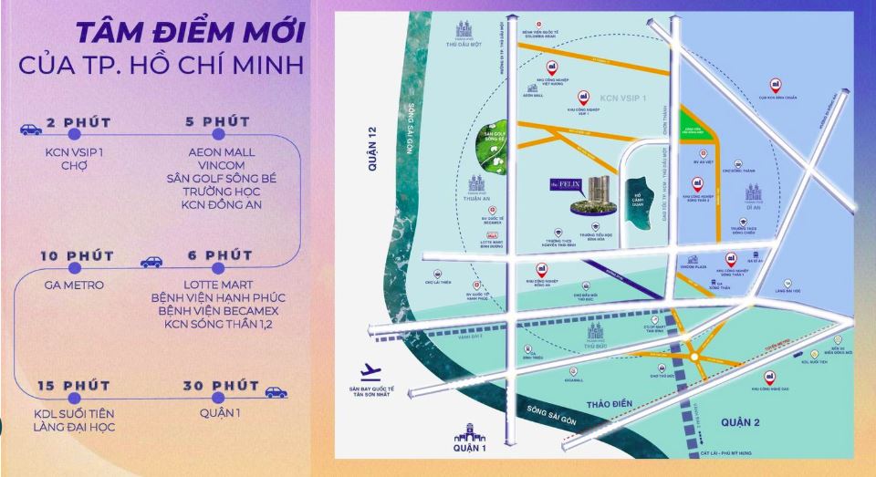 Vị trí giao thông đại lộ Võ Văn Kiệt kết nối Quận 8 vào trung tâm Quận 1