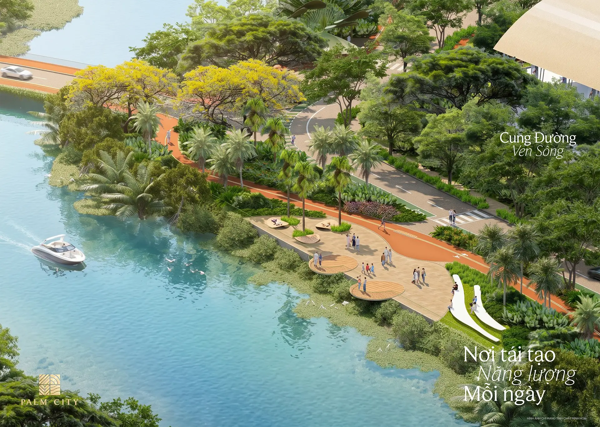 Palm City - Cảnh quan mặt nước và vườn nhiệt đới