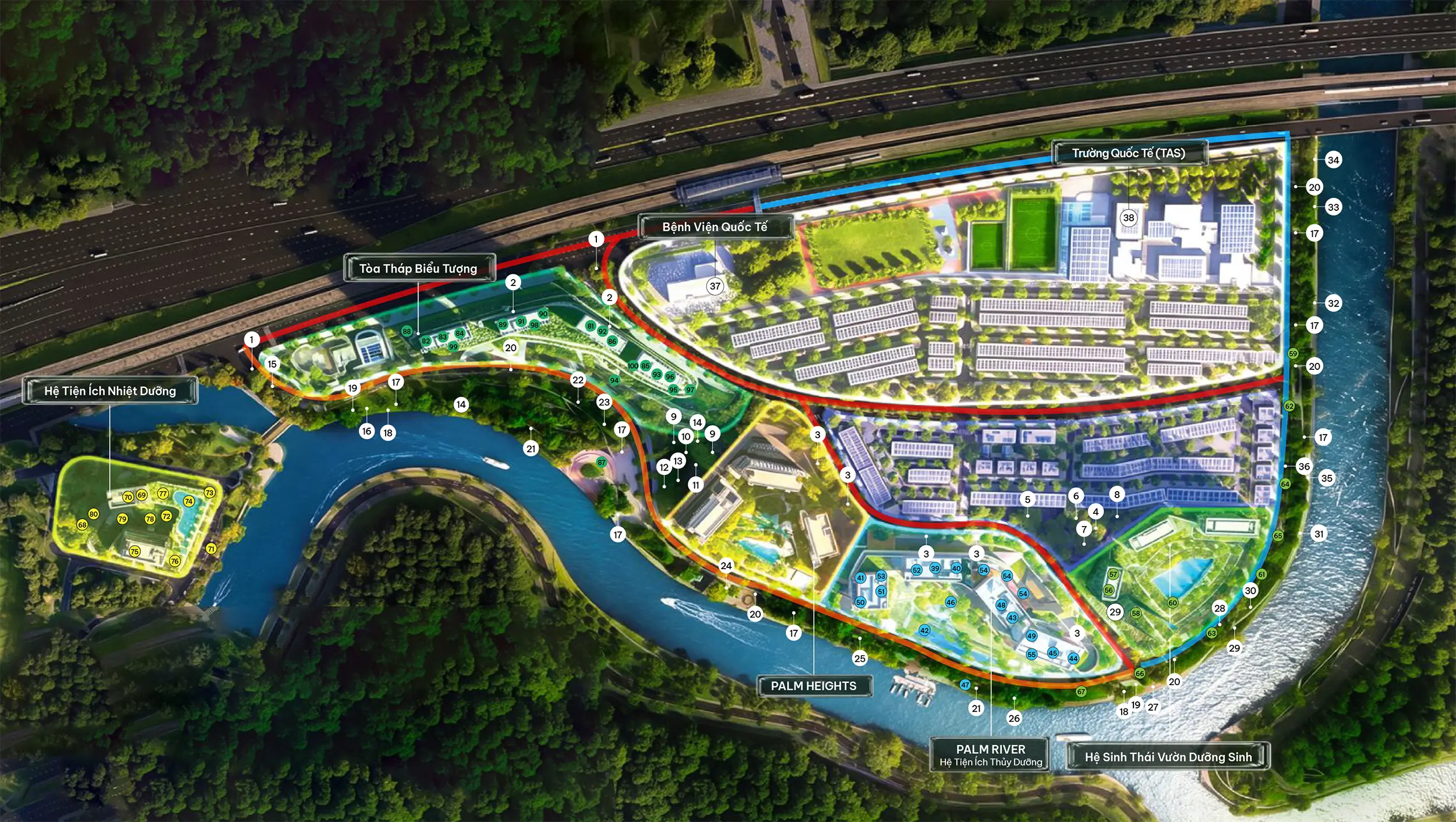 Palm City - Hồ bơi tràn vô cực chuẩn Olympic