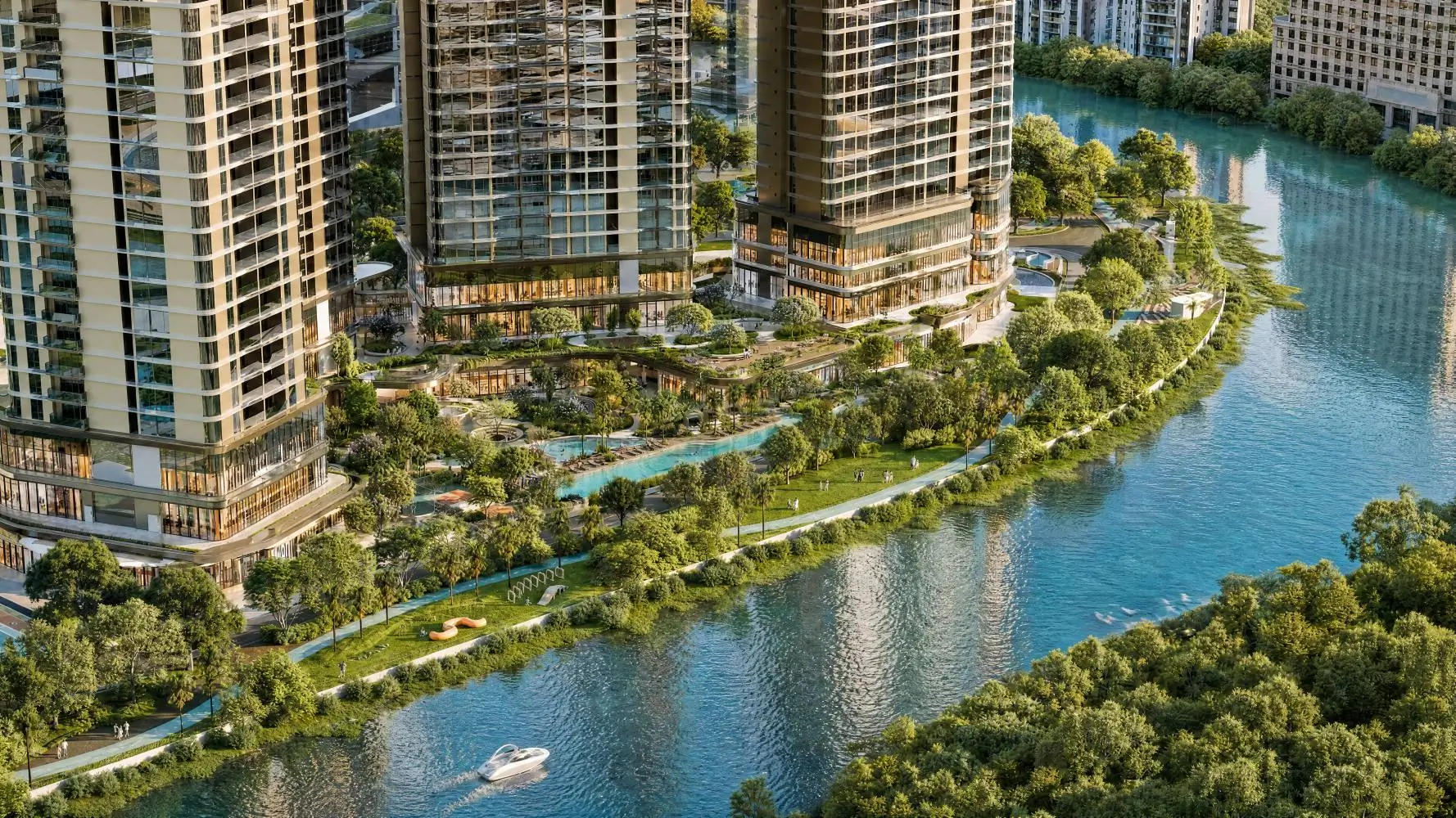 Palm City Quận 2 - Thế đất phong thủy ngọc đới ôm lưng ven sông Giồng Ông Tố