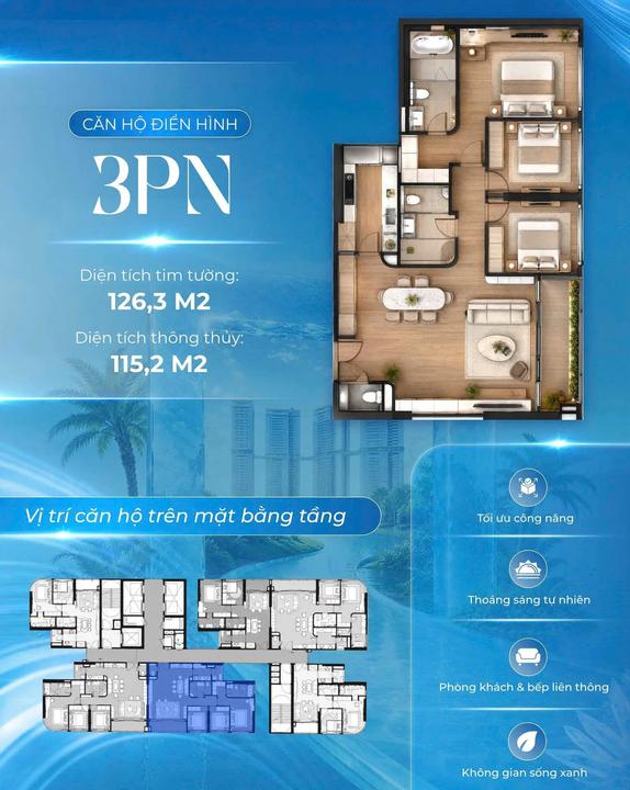 Palm River - Mặt bằng Sky Lounge và Sky Gym