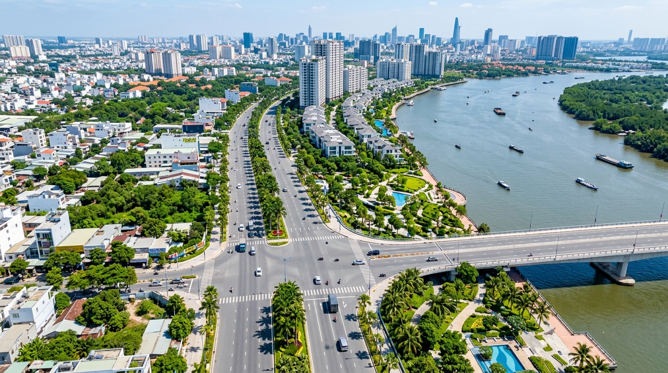 Bản đồ quy hoạch giao thông hạ tầng Bến Lức kết nối đại lộ Võ Văn Kiệt nối dài