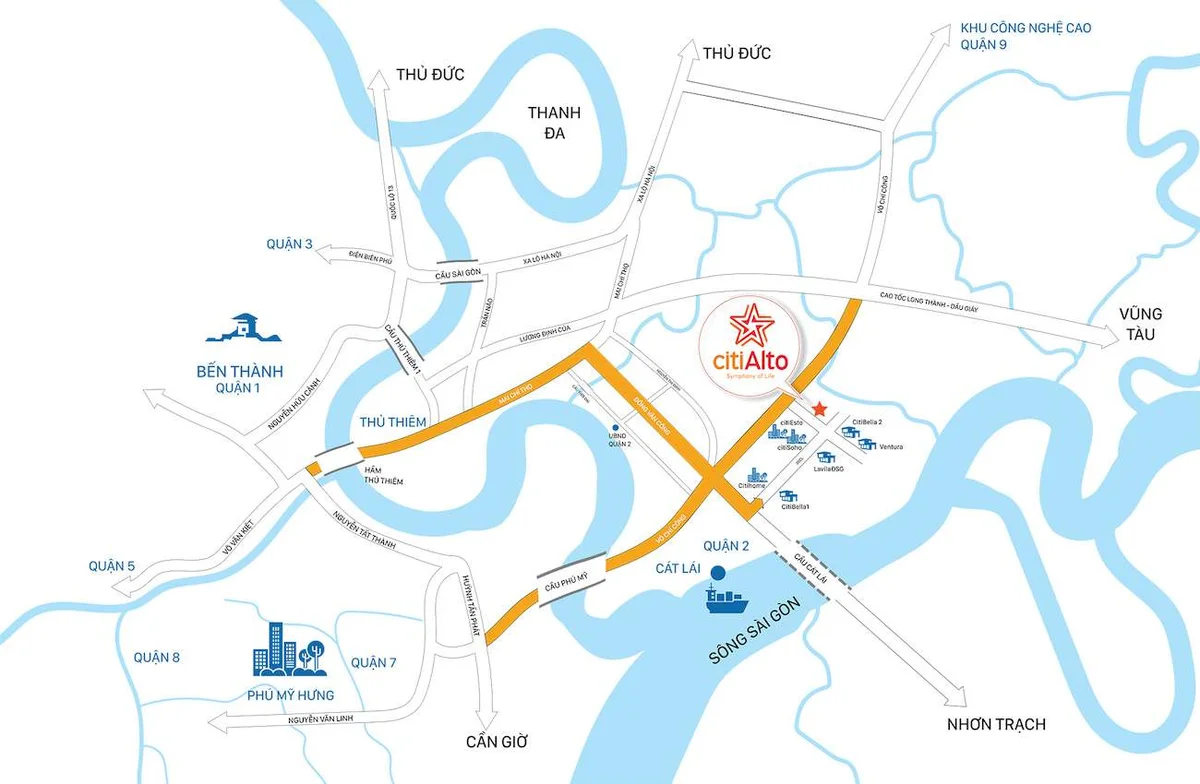Phòng ngủ master cửa sổ lớn đón gió tự nhiên CITIALTO - Dự án CITIALTO Cát Lái