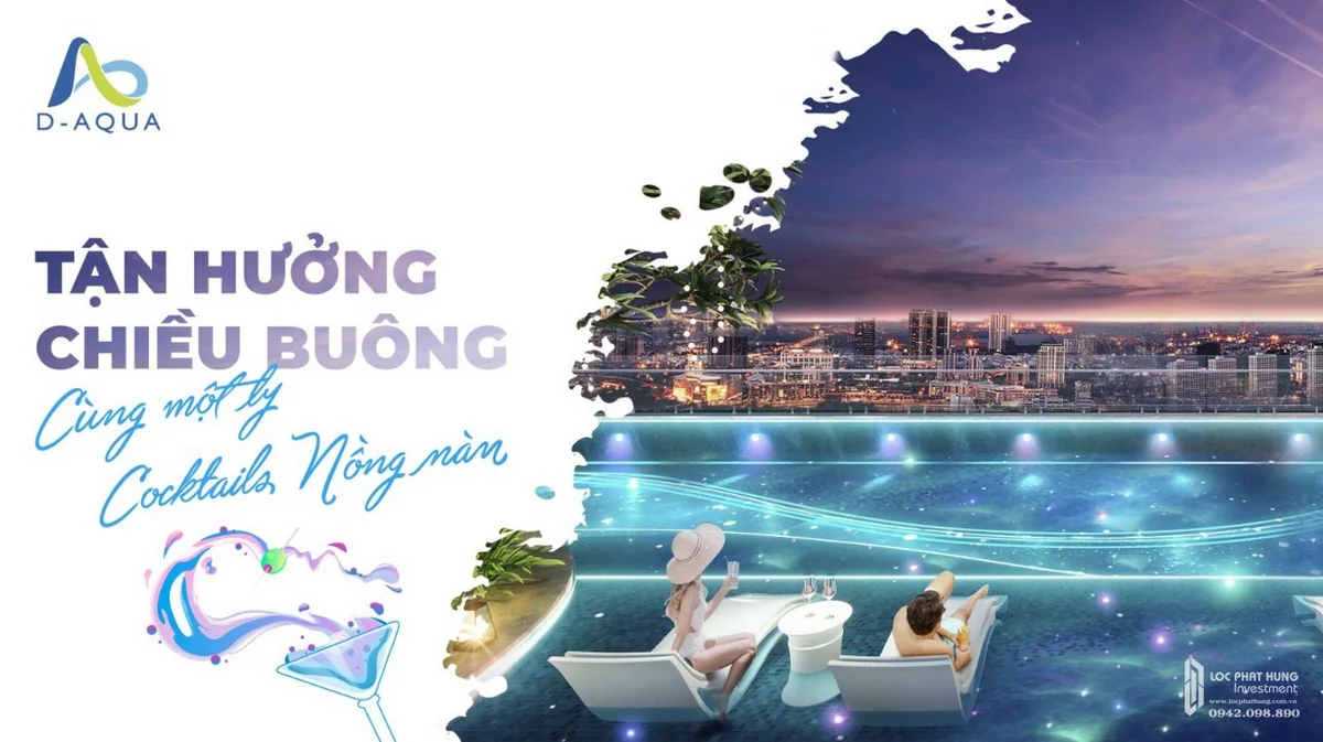 Phòng ngủ master cửa sổ kính lớn ngắm hoàng hôn Bến Bình Đông D-Aqua - Dự án D-Aqua Quận 8