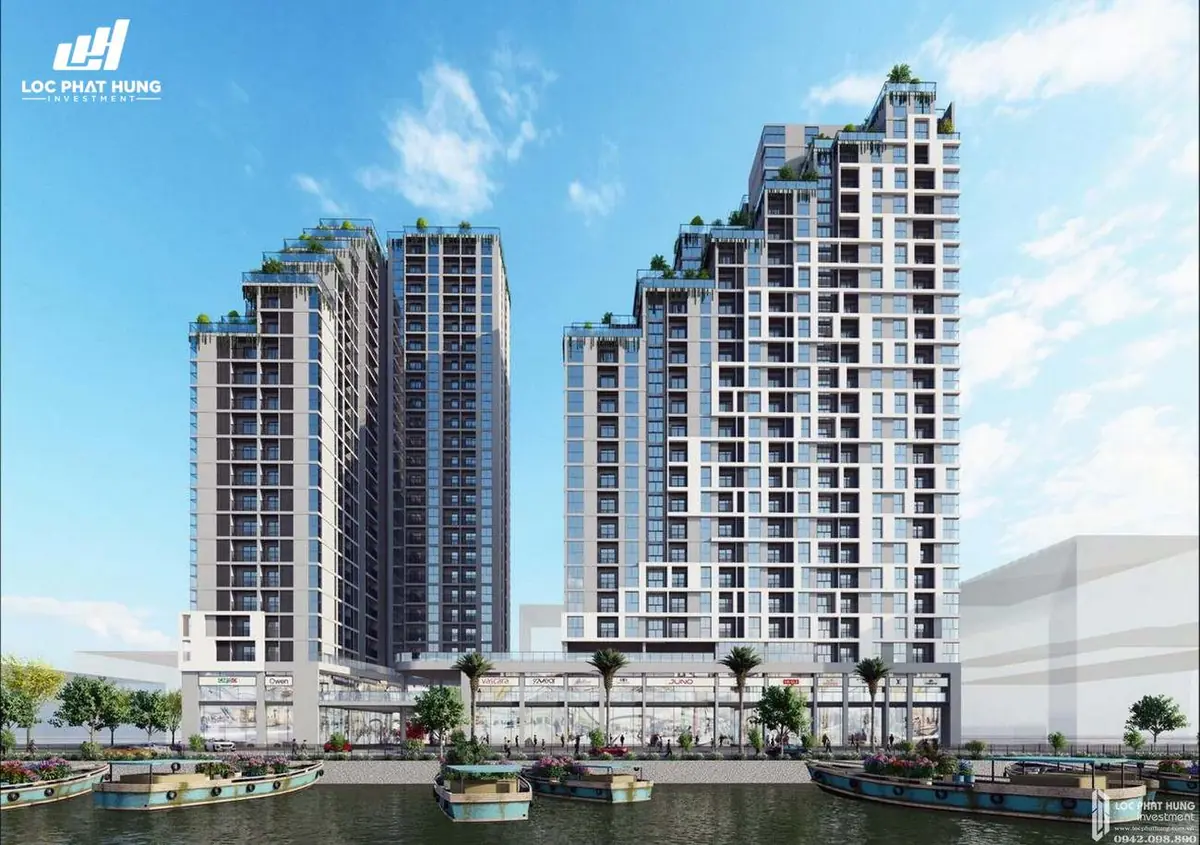 Phố thương mại shophouse mở phong cách nhiệt đới ngoài trời D-Aqua - Dự án D-Aqua Quận 8
