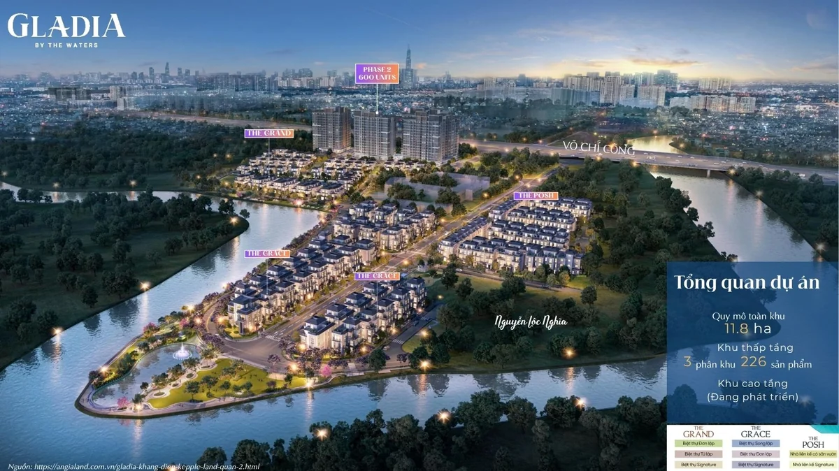 Mặt bằng căn hộ 3 phòng ngủ dự án Gladia Khang Điền