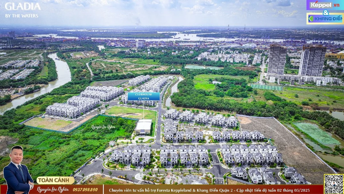 Tiến độ thi công thực tế tại công trường Gladia Khang Điền 2026