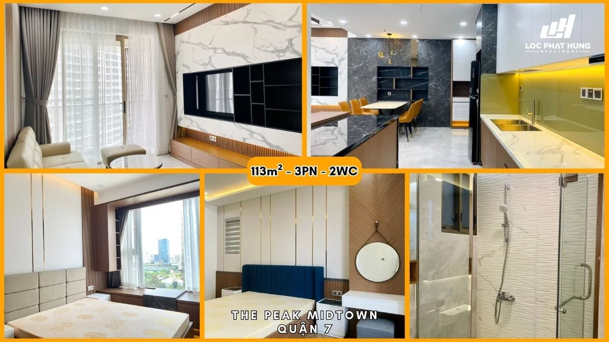Khu phức hợp cao cấp Midtown The Peak Phú Mỹ Hưng Quận 7 - Hình ảnh thực tế số 10 phối cảnh kiến trúc tiện ích hồ bơi mặt bằng căn hộ