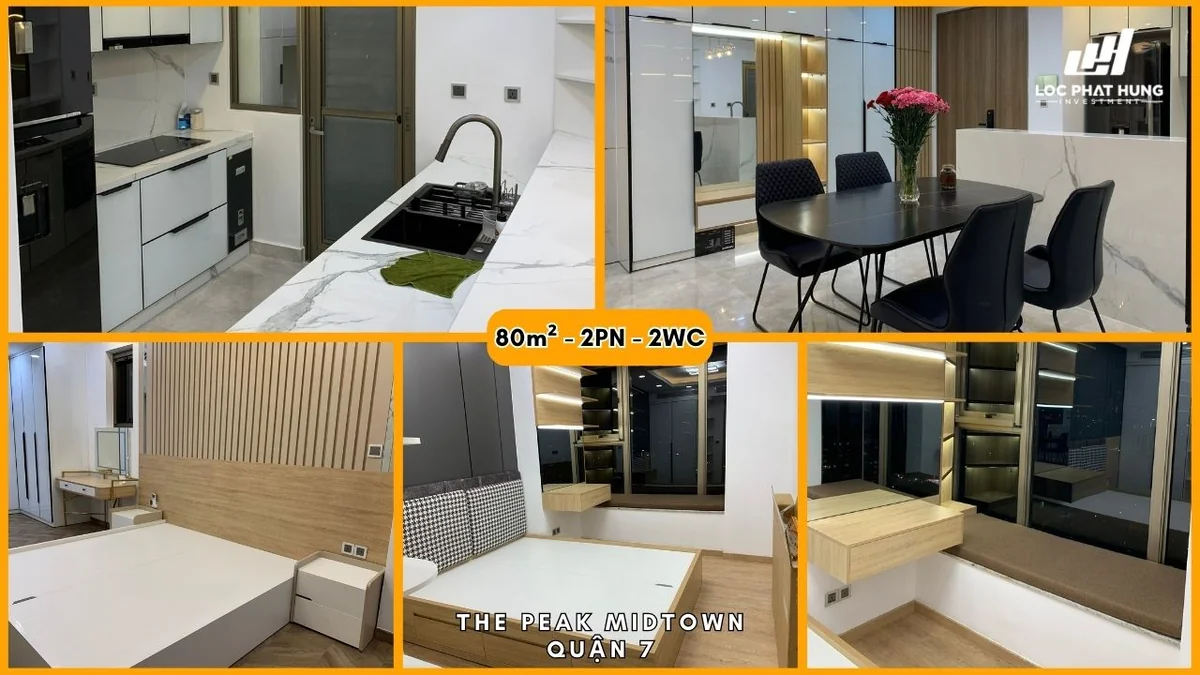 Khu phức hợp cao cấp Midtown The Peak Phú Mỹ Hưng Quận 7 - Hình ảnh thực tế số 6 phối cảnh kiến trúc tiện ích hồ bơi mặt bằng căn hộ