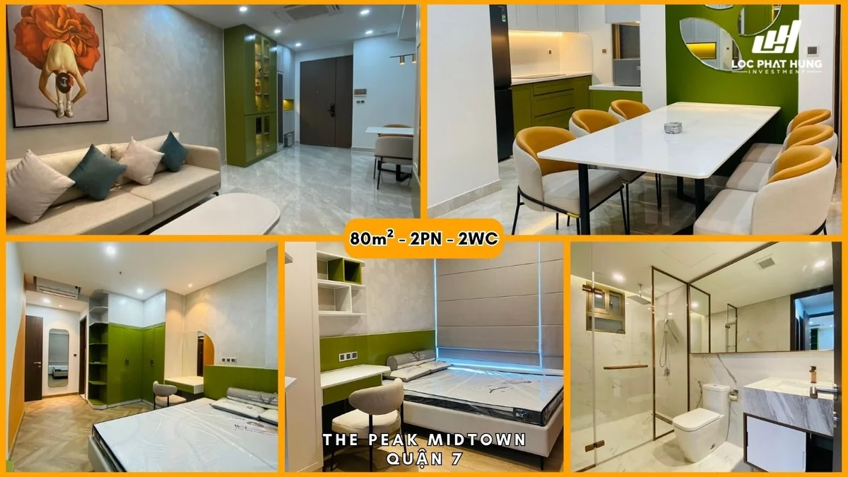 Khu phức hợp cao cấp Midtown The Peak Phú Mỹ Hưng Quận 7 - Hình ảnh thực tế số 7 phối cảnh kiến trúc tiện ích hồ bơi mặt bằng căn hộ