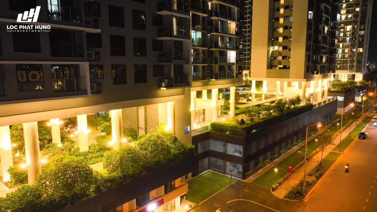 Mặt bằng bố trí căn hộ 3 phòng ngủ 107m2 ban công rộng One Verandah - Dự án One Verandah Thạnh Mỹ Lợi