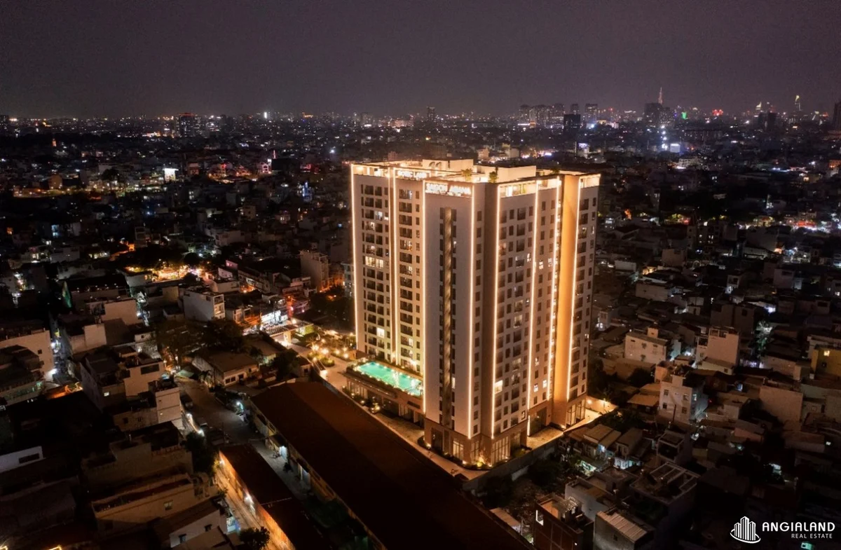 Khu căn hộ Saigon Asiana Nguyễn Văn Luông Quận 6 - Hình ảnh thực tế số 1 phối cảnh kiến trúc tiện ích hồ bơi mặt bằng căn hộ