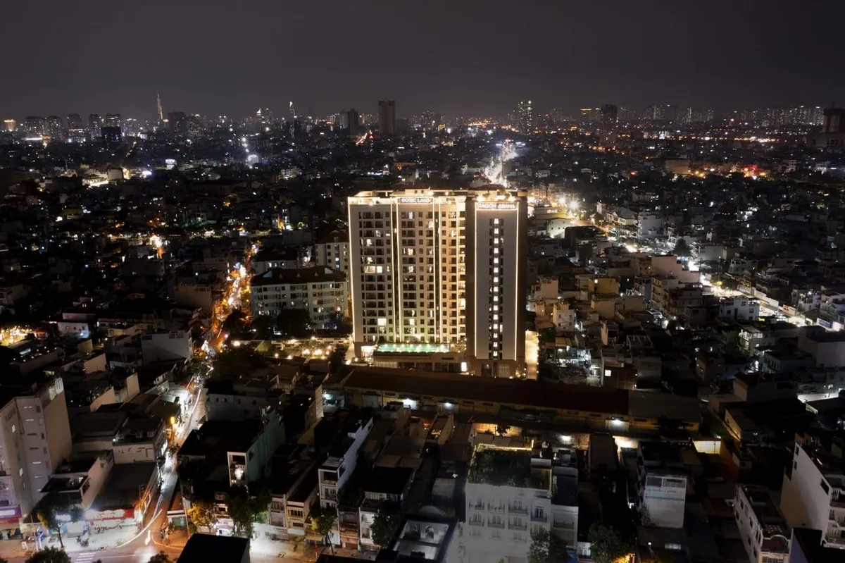 Khu căn hộ Saigon Asiana Nguyễn Văn Luông Quận 6 - Hình ảnh thực tế số 2 phối cảnh kiến trúc tiện ích hồ bơi mặt bằng căn hộ