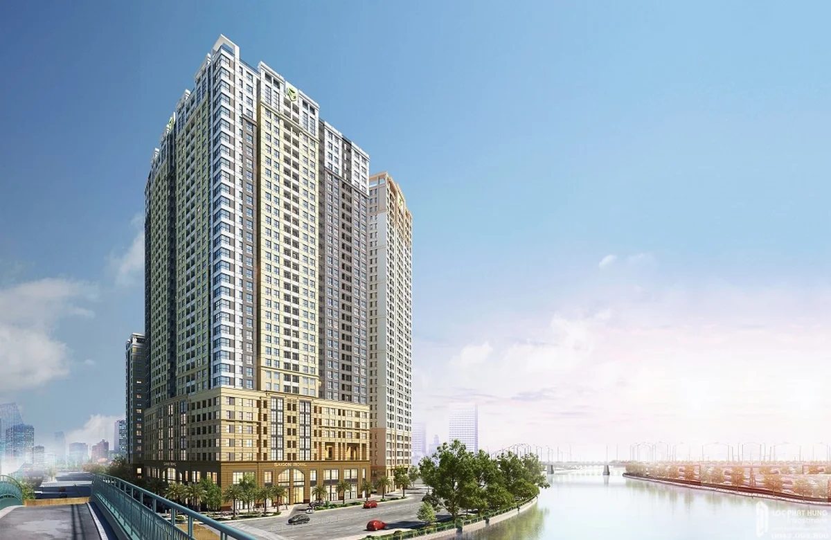 Khu phức hợp cao cấp Saigon Royal Residence Bến Vân Đồn Quận 4 - Hình ảnh thực tế số 3 phối cảnh kiến trúc tiện ích hồ bơi mặt bằng căn hộ