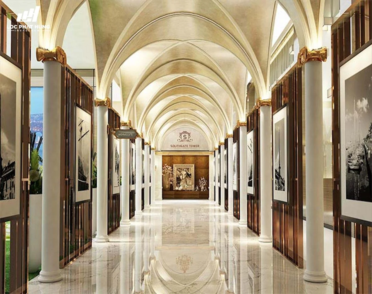 thiết kế khối tháp đôi ấn tượng hiện đại south gate tower với 2 tầng hầm và trung tâm thương mại