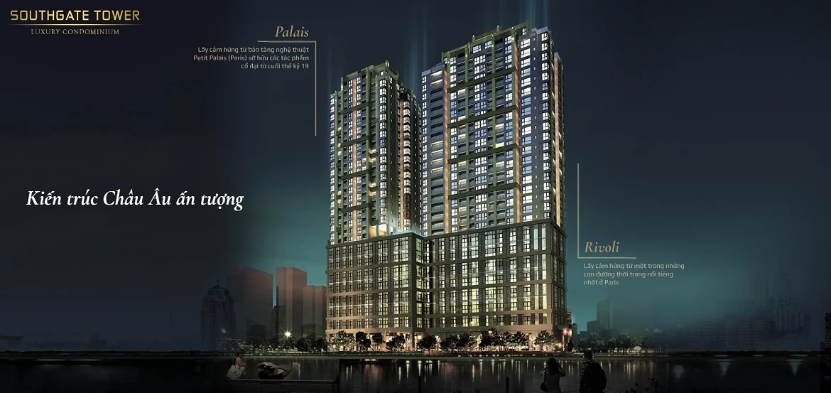 sảnh đón sang trọng chuẩn khách sạn 5 sao với tiếp tân chuyên nghiệp tại south gate tower