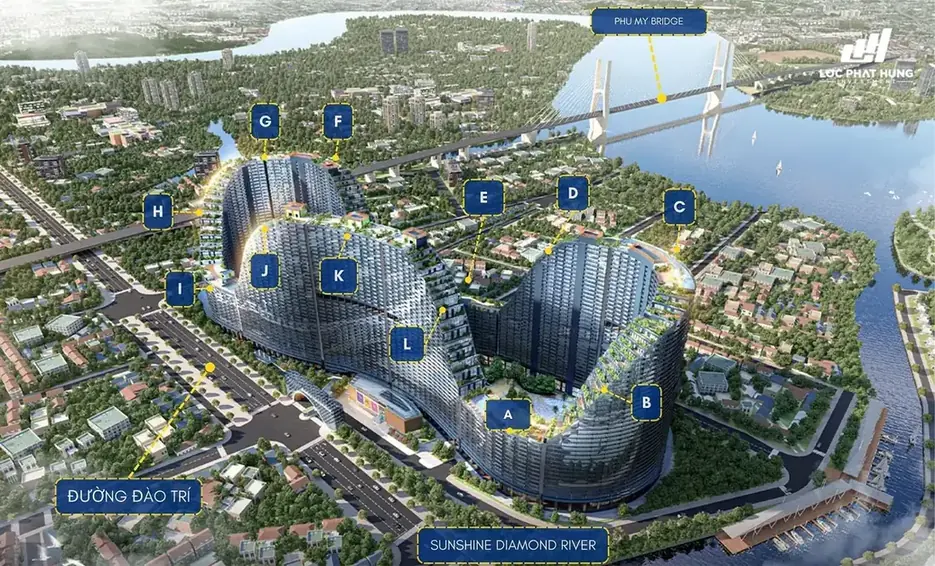 Phối cảnh tổng thể đô thị sinh thái thông minh Sunshine Diamond River Đào Trí Quận 7 Phối cảnh tổng thể đô thị sinh thái thông minh Sunshine Diamond River Đào Trí Quận 7