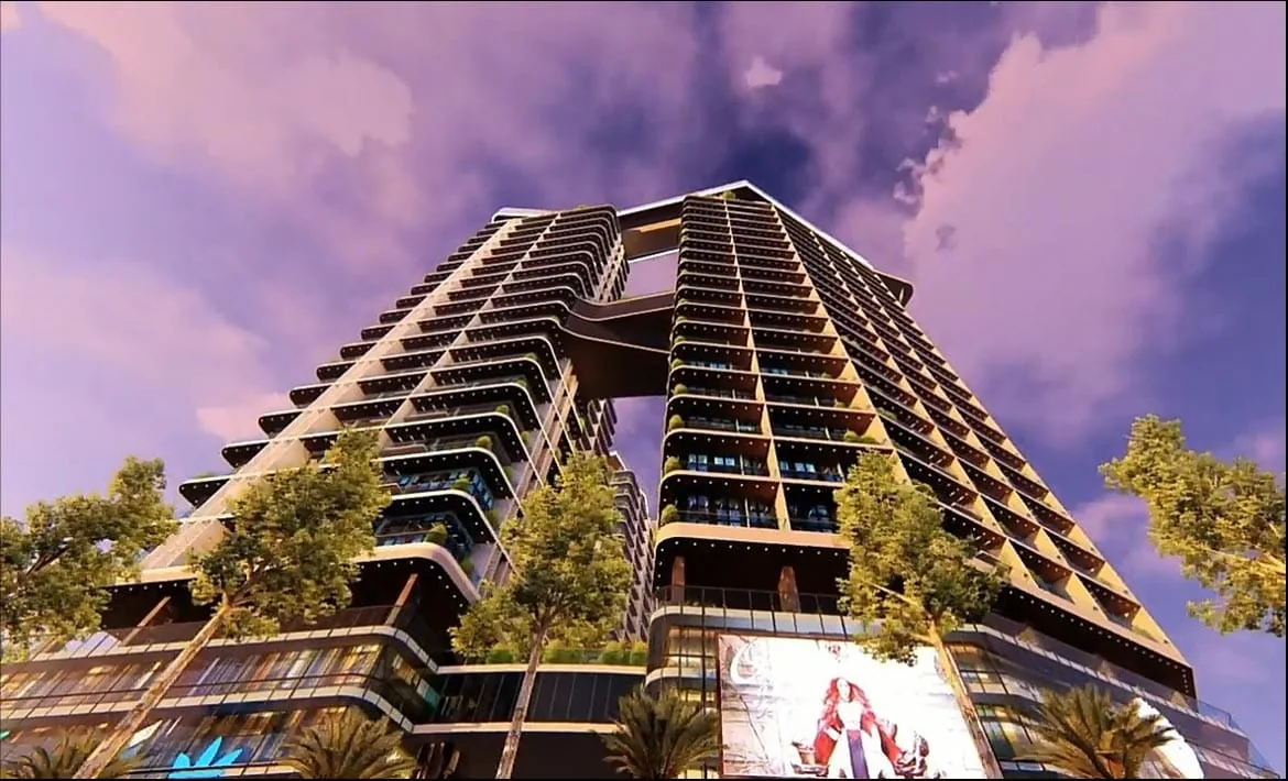 Phối cảnh tổng thể tổ hợp biệt thự trên không ven sông Sunshine Legend Sky Villas Đào Trí Quận 7 năm 2026