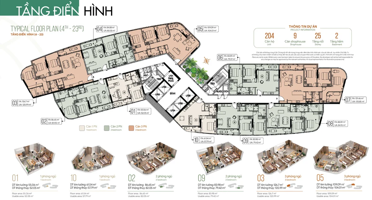 Căn hộ cao cấp Thao Dien Green Towers Thảo Điền Thủ Đức - Thực tế tiến độ mặt bằng và tiện ích 9