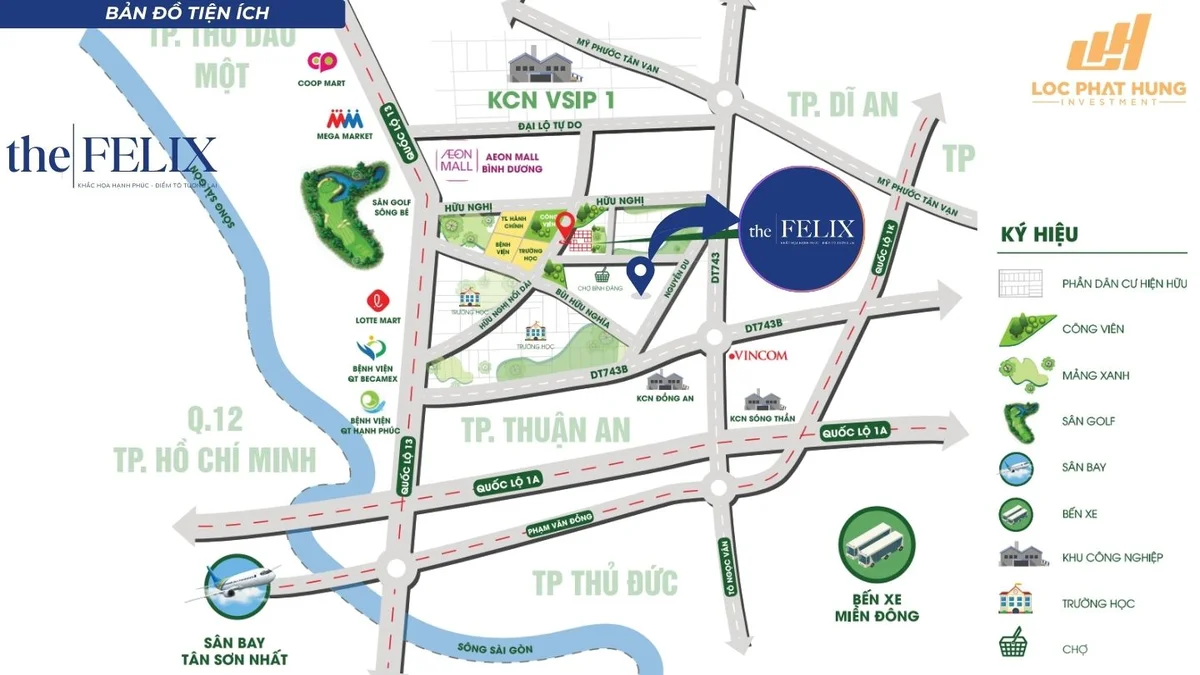 Hình ảnh thực tế mặt bằng tiện ích The Felix Thuận An số 13 cập nhật 2026
