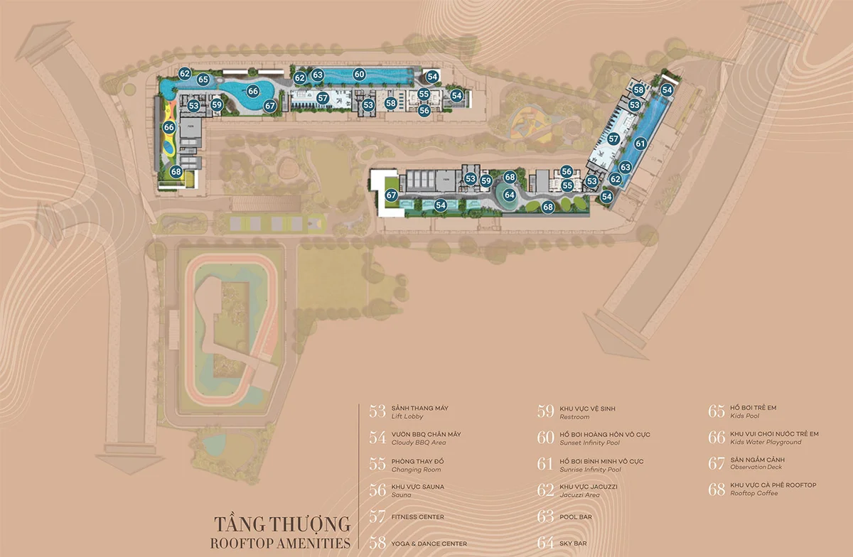 Khu vực bếp nấu tiện nghi liên thông bàn ăn thoáng đãng The Gió Riverside - Dự án The Gió Riverside An Gia