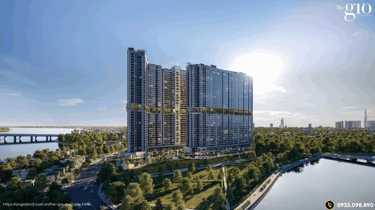 Mặt bằng quy hoạch tổng thể 2 khối tháp 40 tầng The Gió Riverside - Dự án The Gió Riverside An Gia