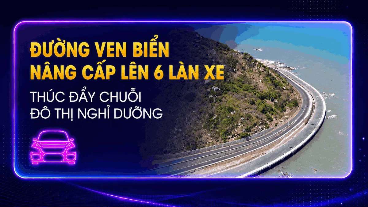 Trục Đại Lộ Ven Biển 6 Làn Xe Kết Nối The Quậy Complex Tuyến đại lộ ven biển 6 làn xe hiện đại kết nối trực tiếp cổng dự án The Quậy Complex