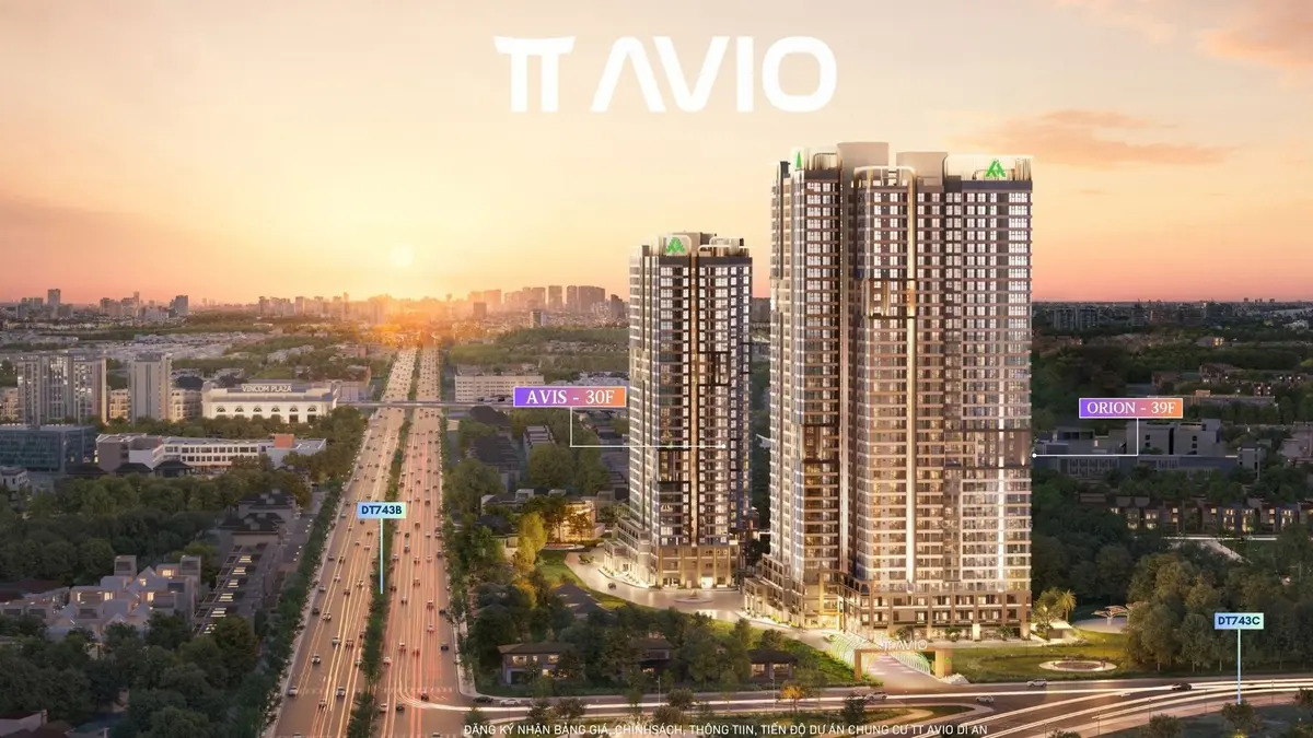 Vị trí mặt tiền đường ĐT 743C kết nối nhanh TP. Thủ Đức TT Avio Dĩ An - Dự án TT Avio Dĩ An