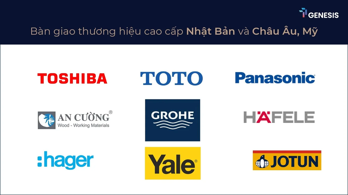 Danh mục bàn giao nội thất TT Genesis Danh mục bàn giao nội thất cao cấp tiêu chuẩn quốc tế dự án TT Genesis