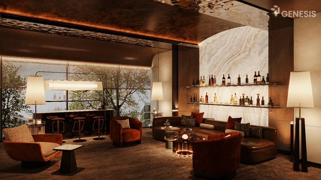 Phòng Cigar Lounge thượng lưu TT Genesis Phòng Cigar Lounge sang trọng dành riêng cho giới thượng lưu TT Genesis