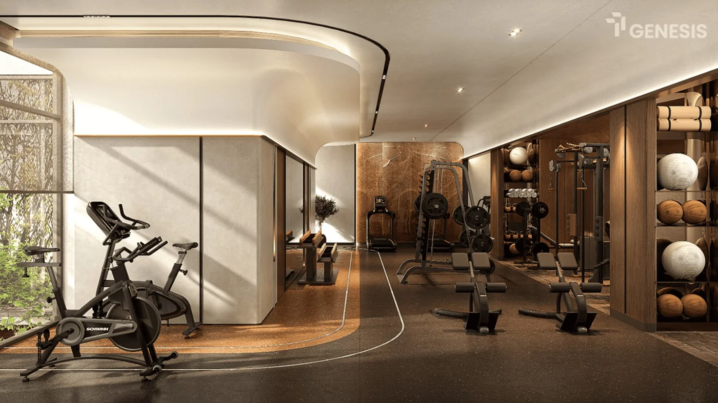 Phòng tập Gym Yoga hiện đại TT Genesis Phòng tập Gym và Yoga trang bị máy tập hiện đại tại TT Genesis Nhà Bè