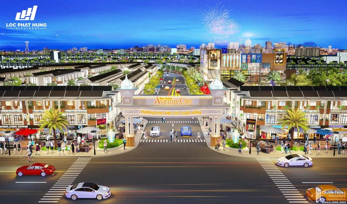 Dự án đất nền nhà phố Bình Dương Avenue City Bến Cát - Kiến trúc biệt thự song lập sang trọng và sân vườn riêng