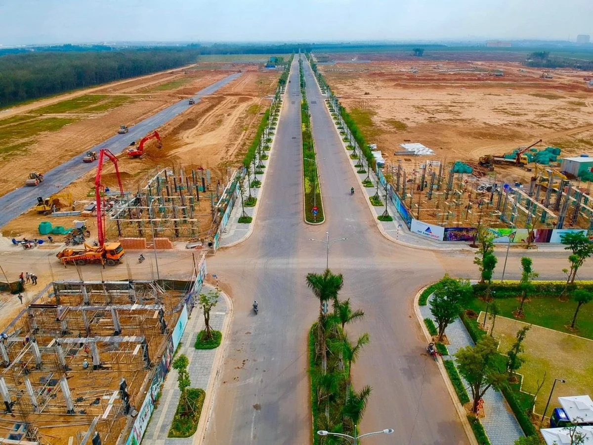 Kiến trúc nhà phố thương mại shophouse đại lộ Goldsilk Boulevard Gem Sky World