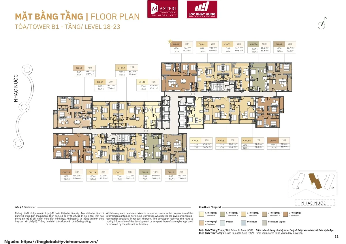 Thiết kế mặt bằng căn hộ 3 phòng ngủ không gian mở Tháp B1 Nexus Zone CT3 Thiết kế mặt bằng căn hộ 3 phòng ngủ không gian mở Tháp B1 Nexus Zone CT3