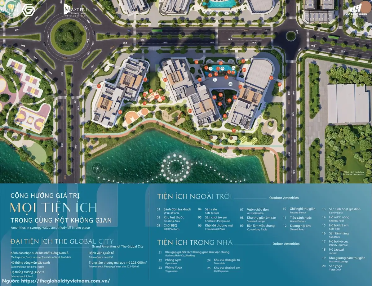 Mặt bằng quy hoạch tổng thể phân khu Nexus Zone CT3 thuộc The Global City Mặt bằng quy hoạch tổng thể phân khu Nexus Zone CT3 thuộc The Global City