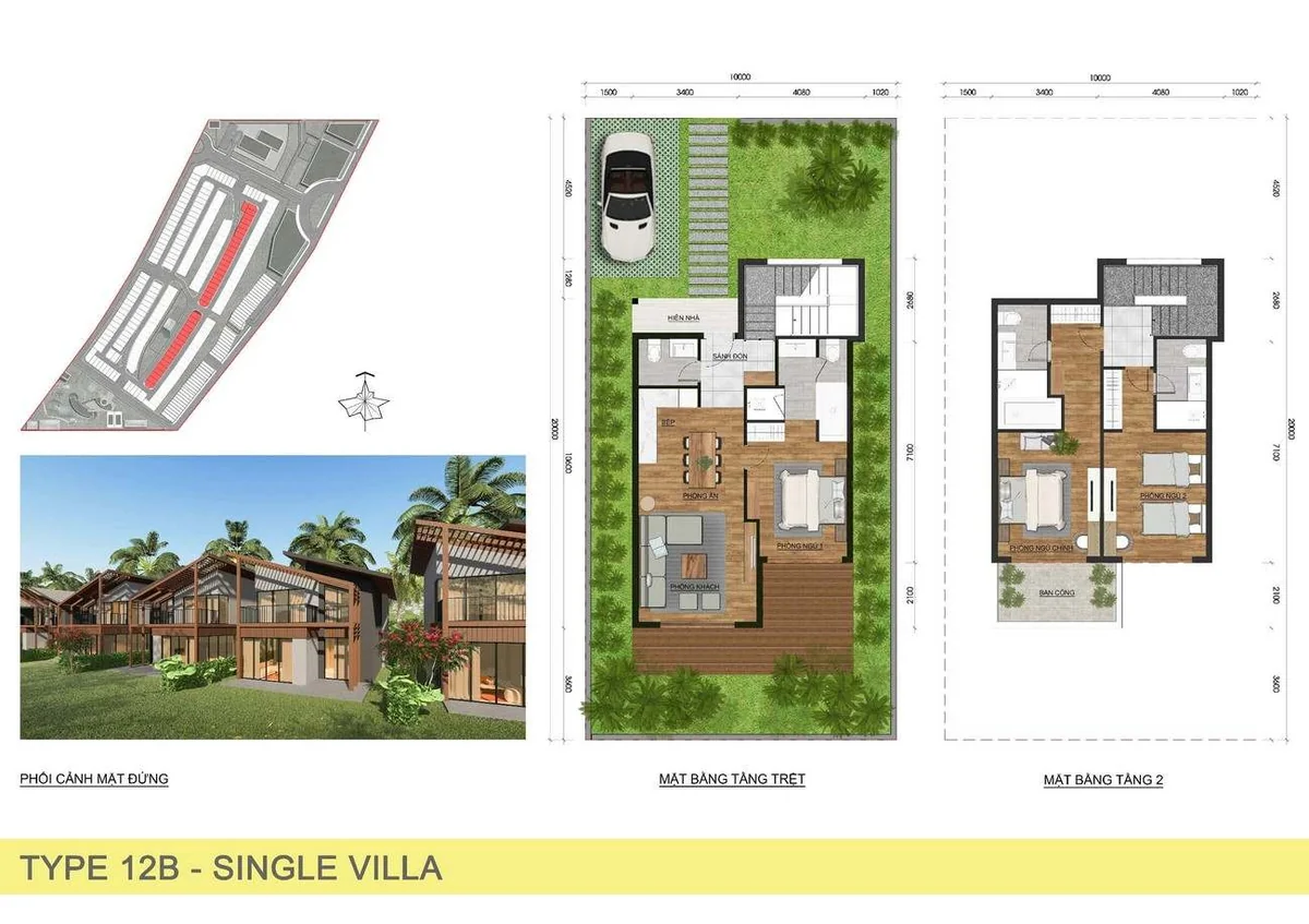 Thiết kế kiến trúc biệt thự biển đơn lập Novaworld Bình Tiên