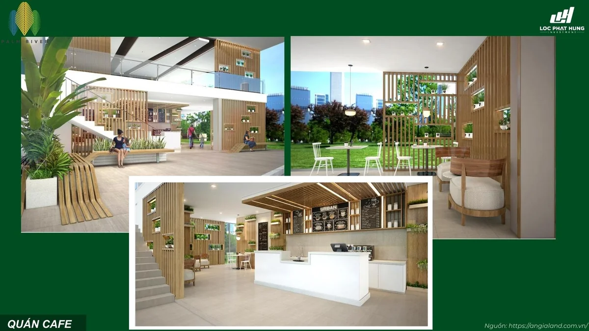 Khu cafe ngoài trời và không gian thư giãn ven sông Giồng Ông Tố Palm River Khu cafe ngoài trời và không gian thư giãn ven sông Giồng Ông Tố Palm River