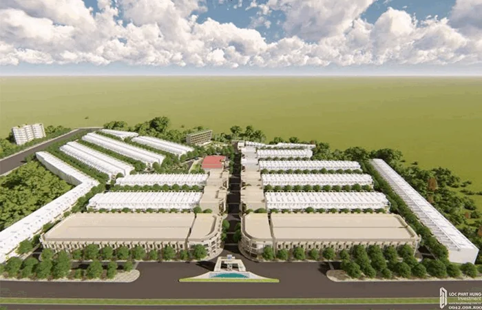 Khu nhà phố biệt thự Phú Gia Residences - Phối cảnh tổng thể quy hoạch kiến trúc hiện đại