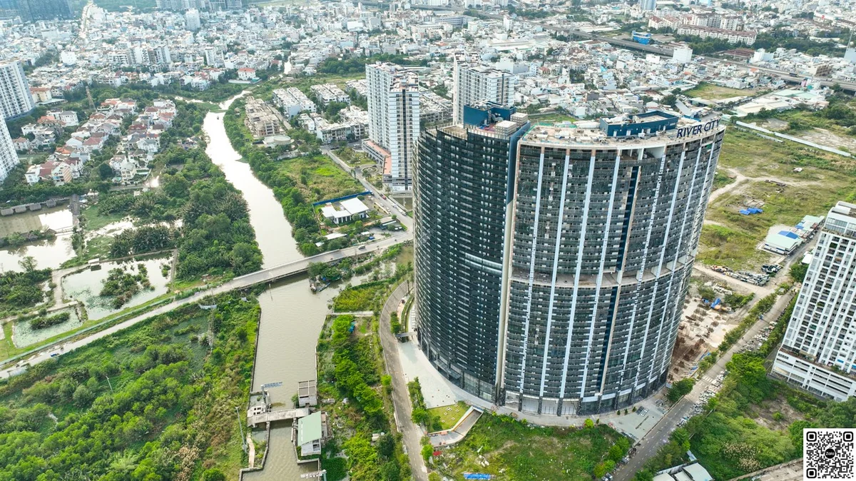 Mặt bằng quy hoạch tổng thể các khối tháp căn hộ River City Thủ Đức