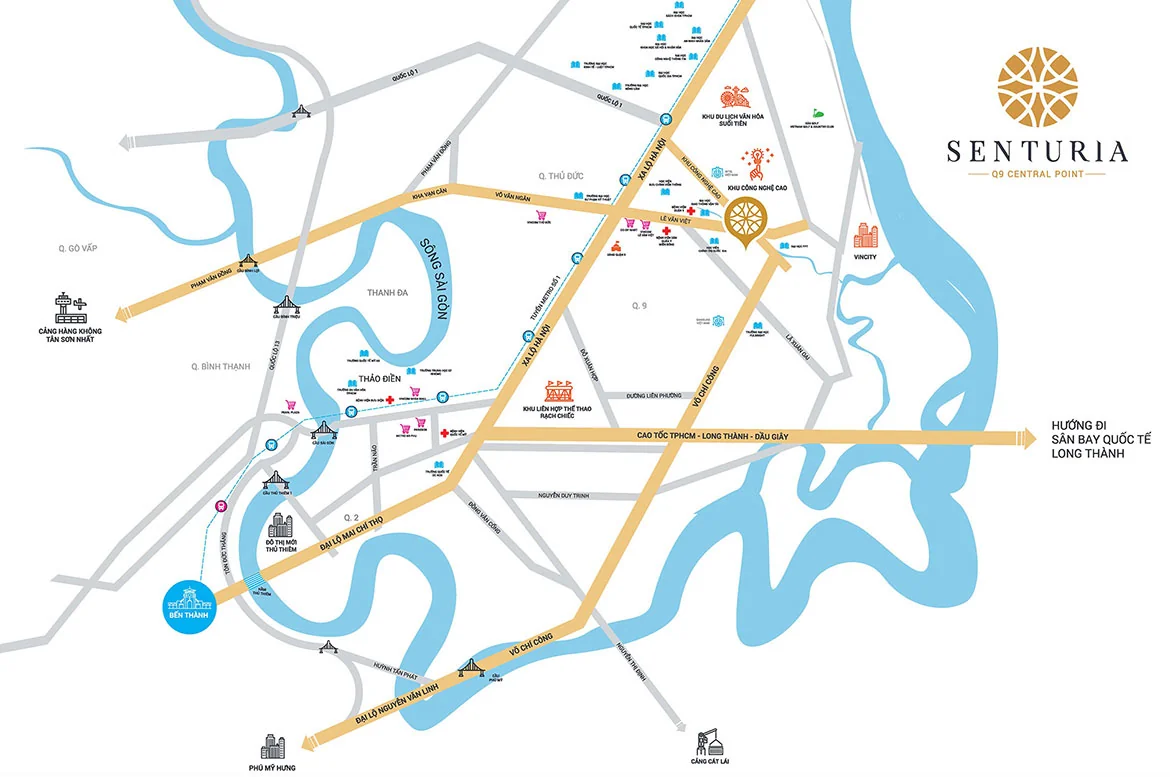 Mặt bằng tổng thể 82 căn biệt thự sinh thái cao cấp Senturia Central Point Tiến Phước