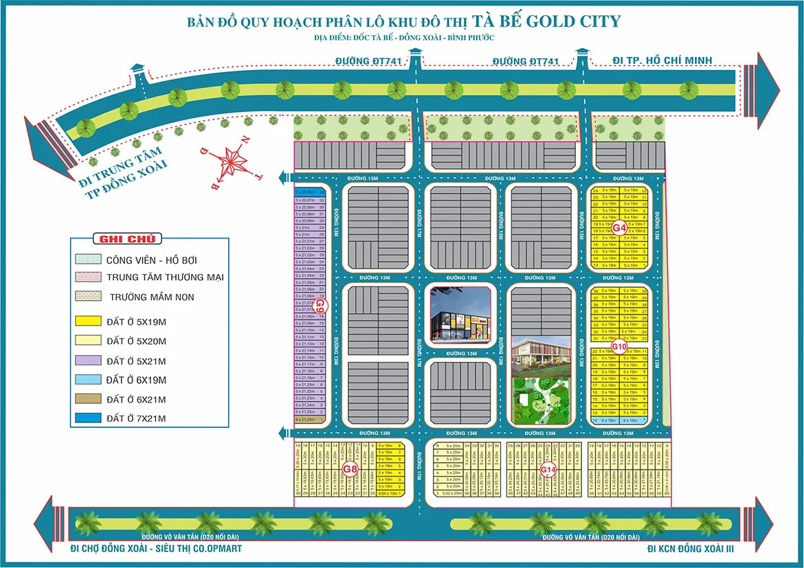Hình ảnh thực tế dãy shophouse hoàn thiện mặt ngoài kinh doanh Tà Bế Gold City