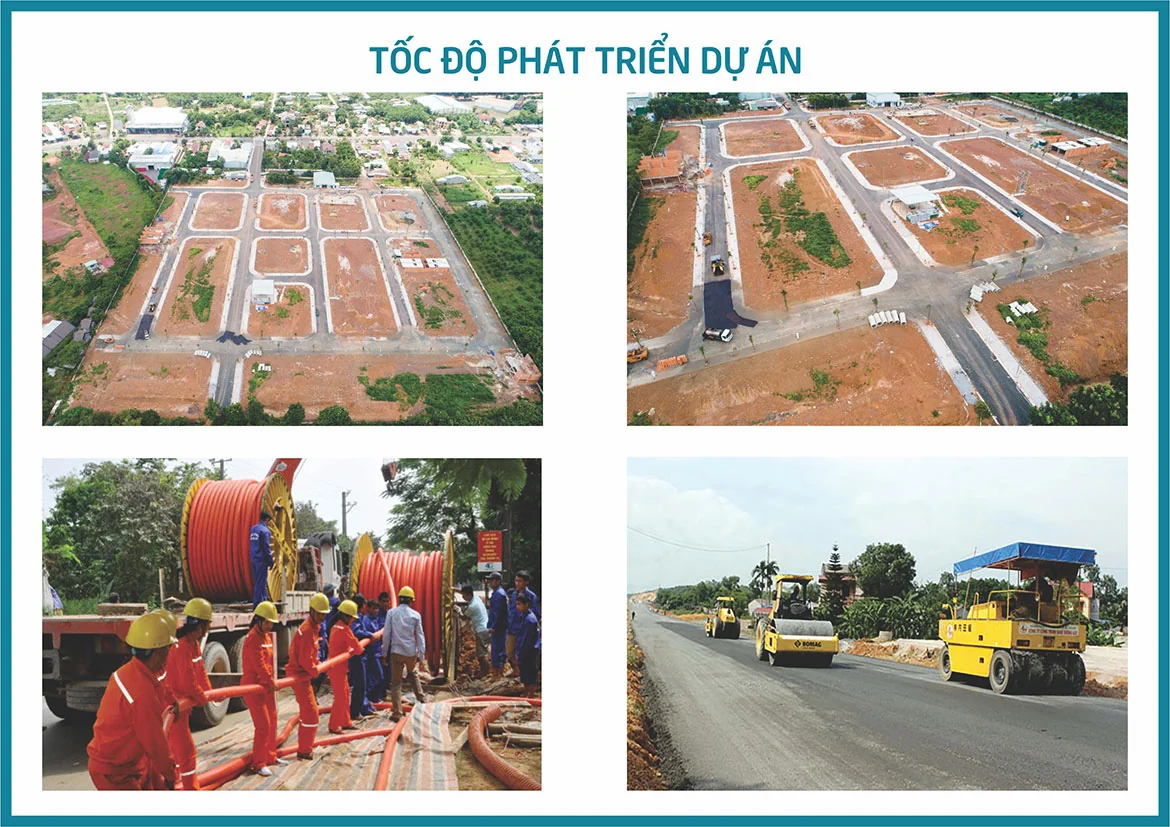 Hạ tầng trục đường chính rải nhựa rộng 28m kết nối giao thông Tà Bế Gold City