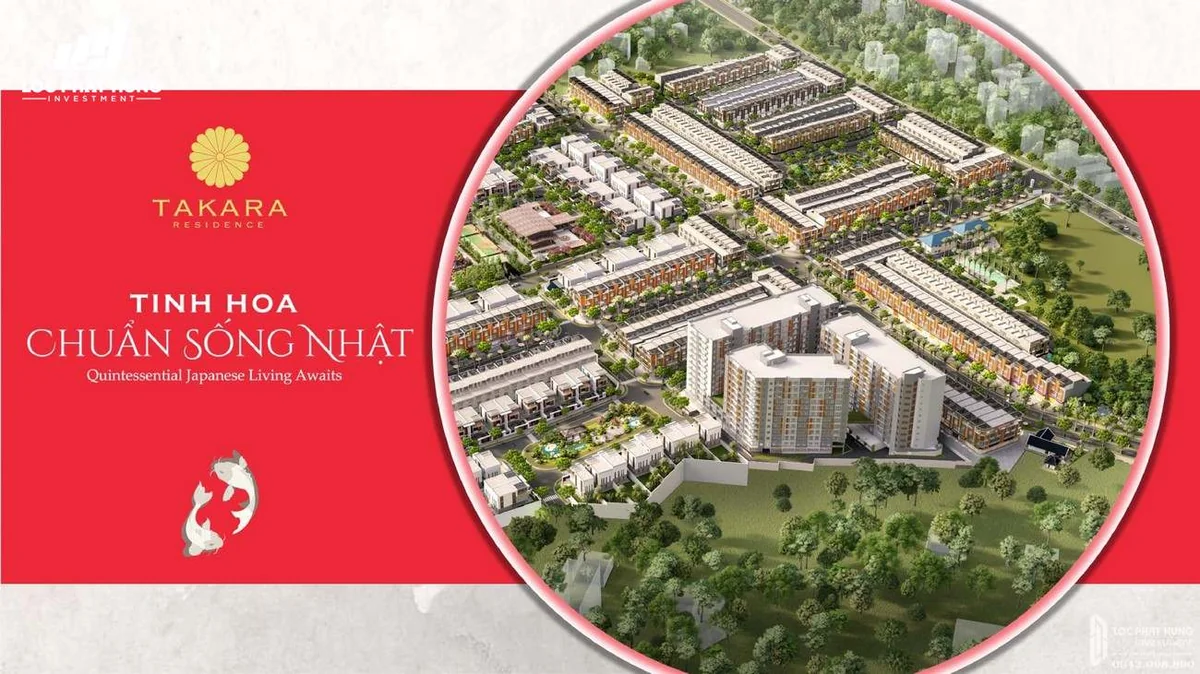 Khu đô thị phong cách Nhật Bản Takara Residence Thủ Dầu Một - Thiết kế nhà phố liền kề với mặt tiền thoáng rộng