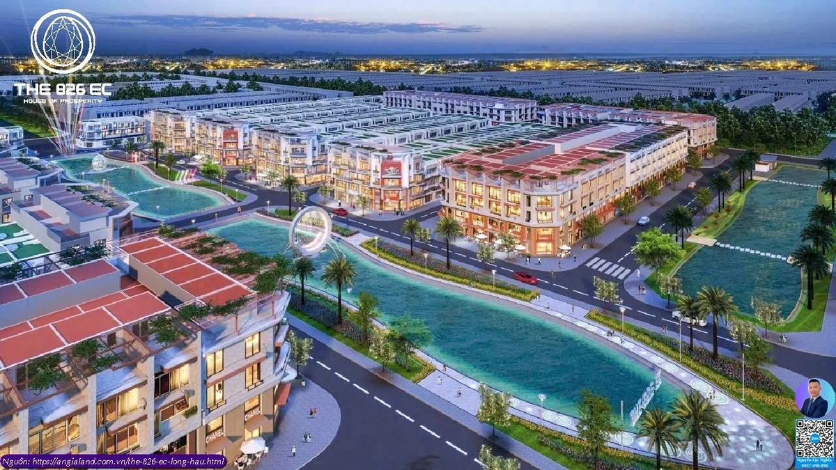 Mặt bằng phân lô chi tiết dự án đất nền sổ đỏ The 826 EC Long Hậu